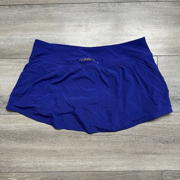 Under Armour Skirt Skort Women L Lined Pocket Pull On Blue - Picture 4 of 5